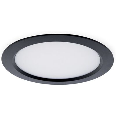 Groenovatie LED Paneel Plafondlamp 24W, Rond ⌀23cm, Warm Wit, Inbouw, Zwart Groenovatie LED Paneel Plafondlamp 24W, Rond ⌀23cm, Warm Wit, Inbouw, Zwart
