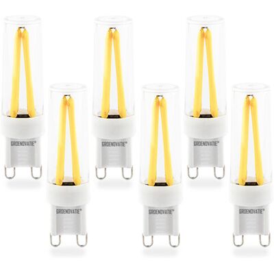 Groenovatie G9 LED Filament Lamp 3W Warm Wit Dimbaar 6-Pack Groenovatie G9 LED Filament Lamp 3W Warm Wit Dimbaar 6-Pack