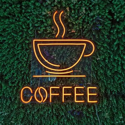 Groenovatie LED Neon Verlichting Bord "Coffee", Incl. Adapter, 70x57cm, Extra Warm Wit Groenovatie LED Neon Verlichting Bord "Coffee", Incl. Adapter, 70x57cm, Extra Warm Wit