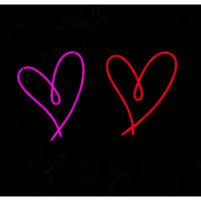 Groenovatie LED Neon Bord "Hartje", Incl. Adapter, 23x30cm, Rood Groenovatie LED Neon Bord "Hartje", Incl. Adapter, 23x30cm, Rood
