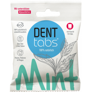 Denttabs Tandpasta Tabletten, Met Fluoride, 125 Stuks Denttabs Tandpasta Tabletten, Met Fluoride, 125 Stuks