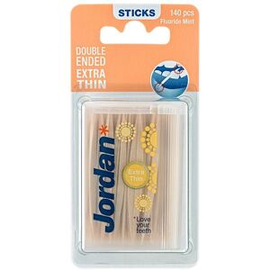 Jordan Tandenstokers Extra Dun, 2-Zijdig, 140 stuks Jordan Tandenstokers Extra Dun, 2-Zijdig, 140 stuks