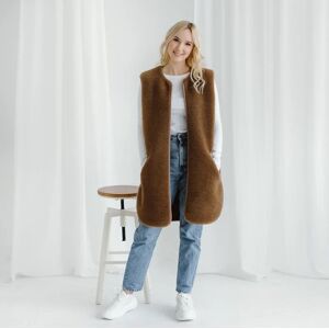 WOLLIES Amsterdam - Dames Vest - Bruin - Maat S/M WOLLIES Amsterdam - Dames Vest - Bruin - Maat S/M