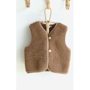 WOLLIES Amsterdam - Wollen Kinder Vest - Merino Wol - Maat 86-92 - Bruin WOLLIES Amsterdam - Wollen Kinder Vest - Merino Wol - Maat 86-92 - Bruin