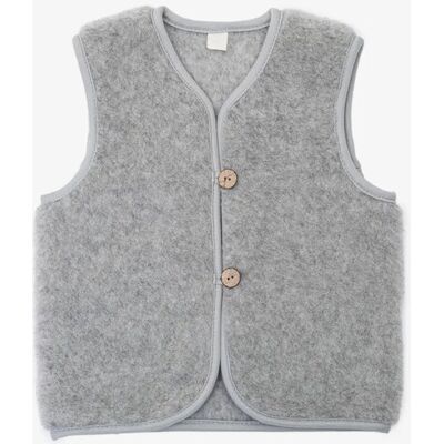 WOLLIES Amsterdam - Wollen Kinder Vest - 100% Merino Wol - 92-98 - Lichtgrijs WOLLIES Amsterdam - Wollen Kinder Vest - 100% Merino Wol - 92-98 - Lichtgrijs