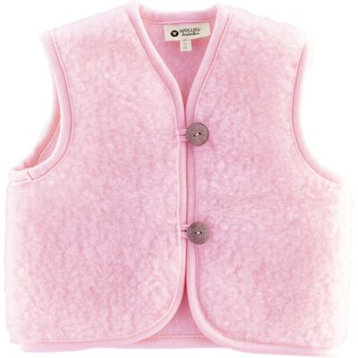 WOLLIES Amsterdam - Wollen Kinder Vest - 100% Merino Wol - 128-134 - Roze WOLLIES Amsterdam - Wollen Kinder Vest - 100% Merino Wol - 128-134 - Roze
