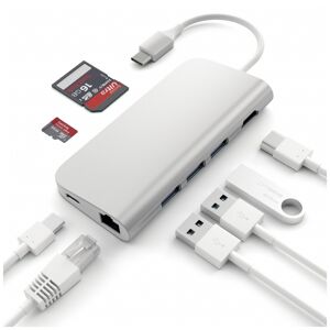 Satechi USB-C Multi-Port Adapter 4K Ethernet zilver - ST-TCMAS