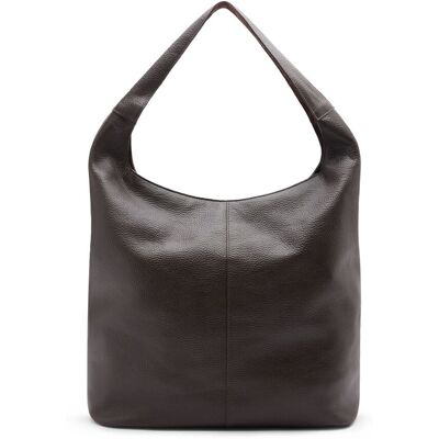 Manfield Bruine Leren Shopper Met Ritssluiting - Maat Onesize bruin Manfield Bruine Leren Shopper Met Ritssluiting - Maat Onesize bruin