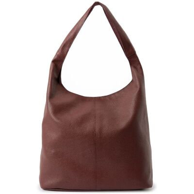 Manfield Rode Leren Shopper Met Ritssluiting - Maat Onesize rood Manfield Rode Leren Shopper Met Ritssluiting - Maat Onesize rood