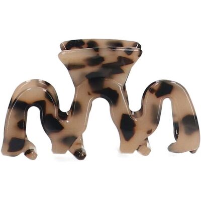 Manfield Bruine Zigzag Haarclip Met Print - Maat Onesize bruin Manfield Bruine Zigzag Haarclip Met Print - Maat Onesize bruin