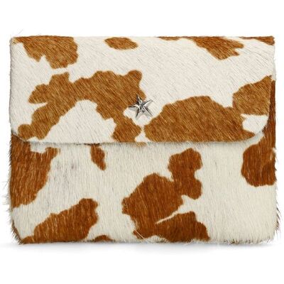Manfield Bruine cow portemonnee bruin Manfield Bruine cow portemonnee bruin