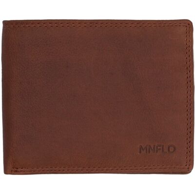 Manfield Cognac Leren Portemonnee - Maat Onesize cognac Manfield Cognac Leren Portemonnee - Maat Onesize cognac