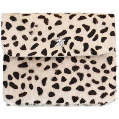 Manfield Cheetah portemonnee beige Manfield Cheetah portemonnee beige