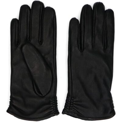 Manfield Zwarte leren handschoenen zwart Manfield Zwarte leren handschoenen zwart