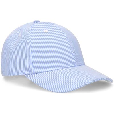 Manfield Blauw En Witte Gestreepte Pet - Maat Onesize blauw Manfield Blauw En Witte Gestreepte Pet - Maat Onesize blauw