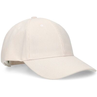Manfield Beige En Witte Gestreepte Pet - Maat Onesize beige Manfield Beige En Witte Gestreepte Pet - Maat Onesize beige