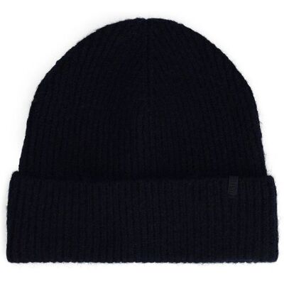 Manfield Donkerblauwe Beanie - Maat Onesize blauw Manfield Donkerblauwe Beanie - Maat Onesize blauw