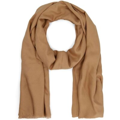 Manfield Beige & Cognackleurige Sjaal - Maat Onesize cognac Manfield Beige & Cognackleurige Sjaal - Maat Onesize cognac