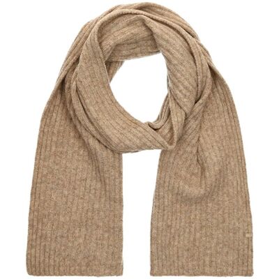 Manfield Beige Sjaal Met Ribbel Details - Maat Onesize beige Manfield Beige Sjaal Met Ribbel Details - Maat Onesize beige