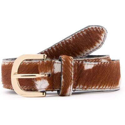 Manfield Bambi Print Riem - Maat 075 bruin Manfield Bambi Print Riem - Maat 075 bruin