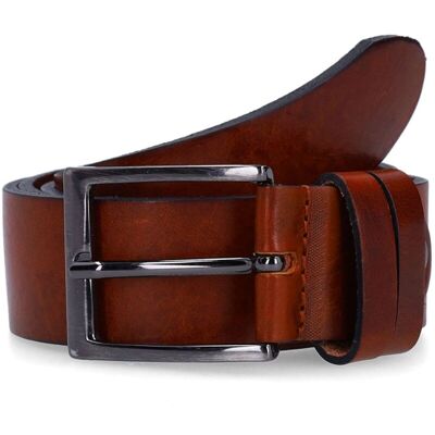 Manfield Cognac Leren Riem - Maat 105 cognac Manfield Cognac Leren Riem - Maat 105 cognac