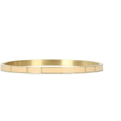 Manfield Gouden Stalen Armband Met Roze Details - Maat Onesize roze Manfield Gouden Stalen Armband Met Roze Details - Maat Onesize roze