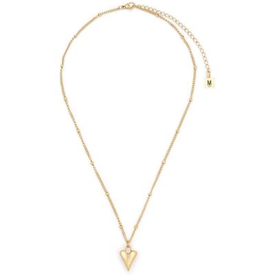 Manfield Gouden Hartjes Ketting - Maat Onesize goud Manfield Gouden Hartjes Ketting - Maat Onesize goud