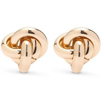 Manfield Goudkleurige Knot Oorbellen - Maat Onesize goud Manfield Goudkleurige Knot Oorbellen - Maat Onesize goud
