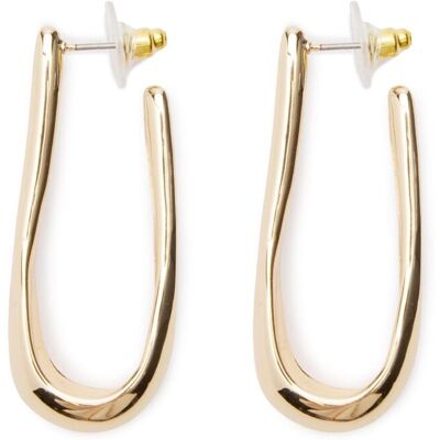 Manfield Gouden Rechthoekige Oorbellen - Maat Onesize goud Manfield Gouden Rechthoekige Oorbellen - Maat Onesize goud