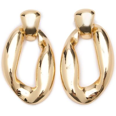 Manfield Gouden Hanger Oorbellen - Maat Onesize goud Manfield Gouden Hanger Oorbellen - Maat Onesize goud