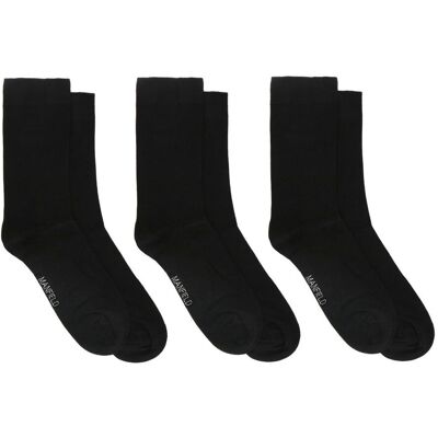 Manfield Set Van 3 Paar Zwarte Bamboe Sokken - Maat 39-42 zwart Manfield Set Van 3 Paar Zwarte Bamboe Sokken - Maat 39-42 zwart