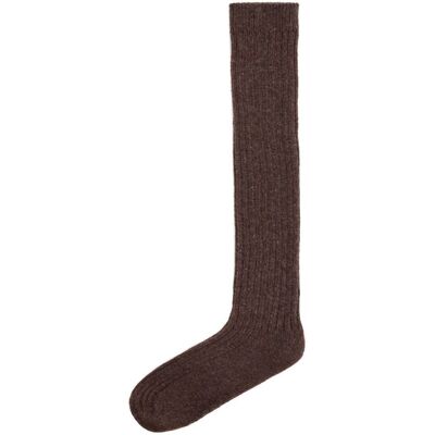 Manfield Donkerbruine Wollen Kniekousen - Maat 35-38 bruin Manfield Donkerbruine Wollen Kniekousen - Maat 35-38 bruin