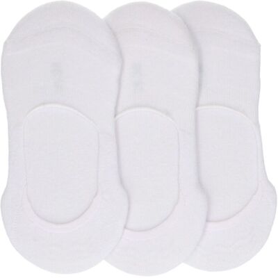 Manfield Witte Sneaker Sokken (3 Paar) - Maat 43-46 wit Manfield Witte Sneaker Sokken (3 Paar) - Maat 43-46 wit