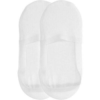 Manfield Witte Invisible Sneaker Sokken (2 Paar) - Maat 39-42 wit Manfield Witte Invisible Sneaker Sokken (2 Paar) - Maat 39-42 wit