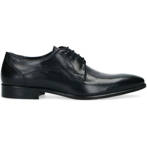 Manfield Zwarte Leren Veterschoenen - Maat 41 zwart Manfield Zwarte Leren Veterschoenen - Maat 41 zwart
