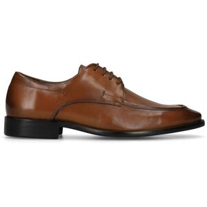 Manfield Cognac Leren Veterschoenen - Maat 46 cognac Manfield Cognac Leren Veterschoenen - Maat 46 cognac