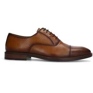Manfield Cognac Leren Veterschoenen - Maat 46 cognac Manfield Cognac Leren Veterschoenen - Maat 46 cognac