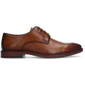 Manfield Cognac Leren Veterschoenen - Maat 40 cognac Manfield Cognac Leren Veterschoenen - Maat 40 cognac