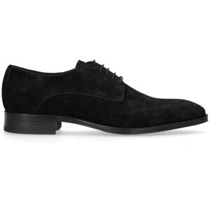 Manfield Zwarte Suède Veterschoenen - Maat 40 zwart Manfield Zwarte Suède Veterschoenen - Maat 40 zwart