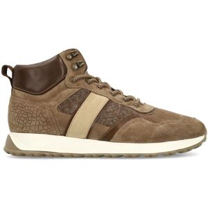 Manfield Taupe Suède Veterschoenen - Maat 44 taupe Manfield Taupe Suède Veterschoenen - Maat 44 taupe