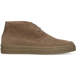 Manfield Taupe Suède Veterschoenen - Maat 45 taupe Manfield Taupe Suède Veterschoenen - Maat 45 taupe