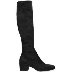 Manfield Zwarte Hoge Laarzen Met Blokhak Van 5 Cm - Maat 37 zwart Manfield Zwarte Hoge Laarzen Met Blokhak Van 5 Cm - Maat 37 zwart