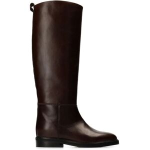 Manfield Bruine Leren Hoge Laarzen - Maat 39 bruin Manfield Bruine Leren Hoge Laarzen - Maat 39 bruin