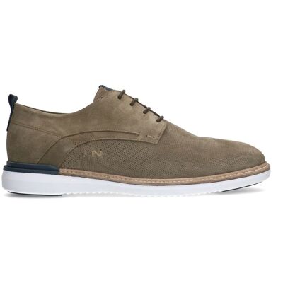 No Stress Khaki Suède Veterschoenen - Maat 46 groen No Stress Khaki Suède Veterschoenen - Maat 46 groen