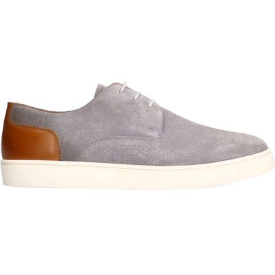 Manfield Grijze Suède Veterschoenen - Maat 40 grijs Manfield Grijze Suède Veterschoenen - Maat 40 grijs