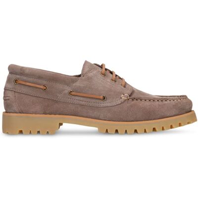 Manfield Beige Suède Bootschoenen Met Veters - Maat 42 beige Manfield Beige Suède Bootschoenen Met Veters - Maat 42 beige