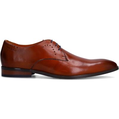 Van Lier Cognac Leren Veterschoenen - Maat 42 cognac Van Lier Cognac Leren Veterschoenen - Maat 42 cognac