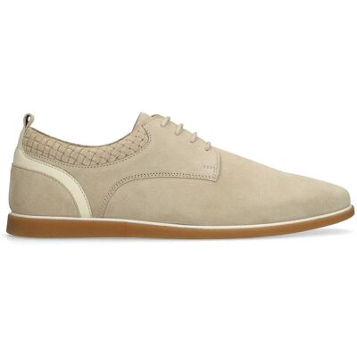 No Stress Beige Suède Veterschoenen - Maat 43 beige No Stress Beige Suède Veterschoenen - Maat 43 beige