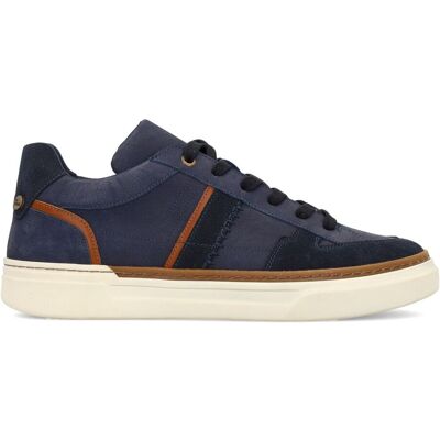 No Stress Blauwe Nubuck Sneakers Met Veters - Maat 46 blauw No Stress Blauwe Nubuck Sneakers Met Veters - Maat 46 blauw