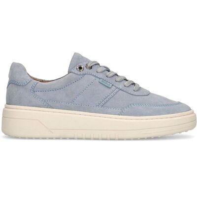 Manfield Blauwe Suède Sneakers Met Veters - Maat 46 blauw Manfield Blauwe Suède Sneakers Met Veters - Maat 46 blauw